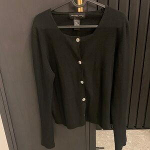 100% black Silk cardigan by AUGUST SILk